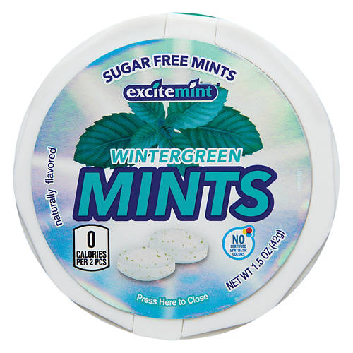 Excitemint Sugar Free Wintergreen Mints, 1.5 oz